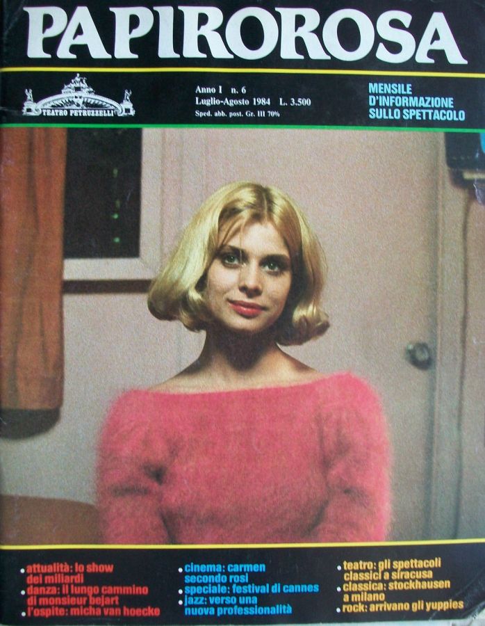 PAPIROROSA magazine side cover Issue 6 July/August 1984