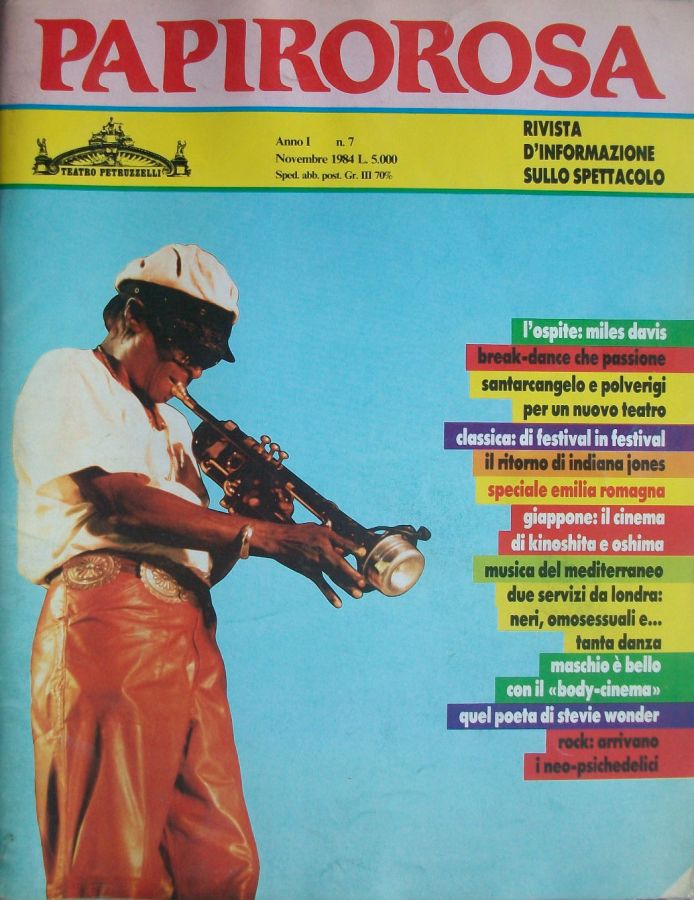 PAPIROROSA magazine side cover Issue 7 November 1984