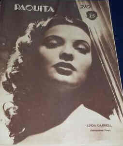 PAQUITA magazine side cover Issue 210 25 June 1940
