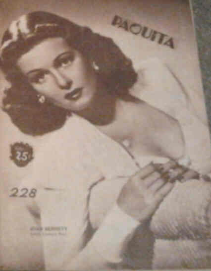 PAQUITA magazine side cover Issue 228 October 1940