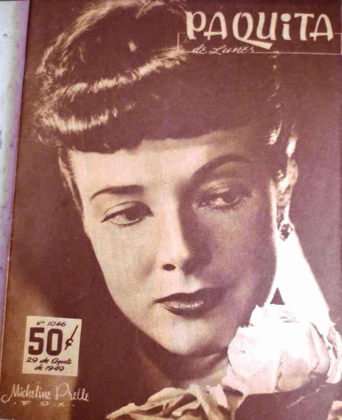 PAQUITA magazine side cover Issue 1046 29 August 1949