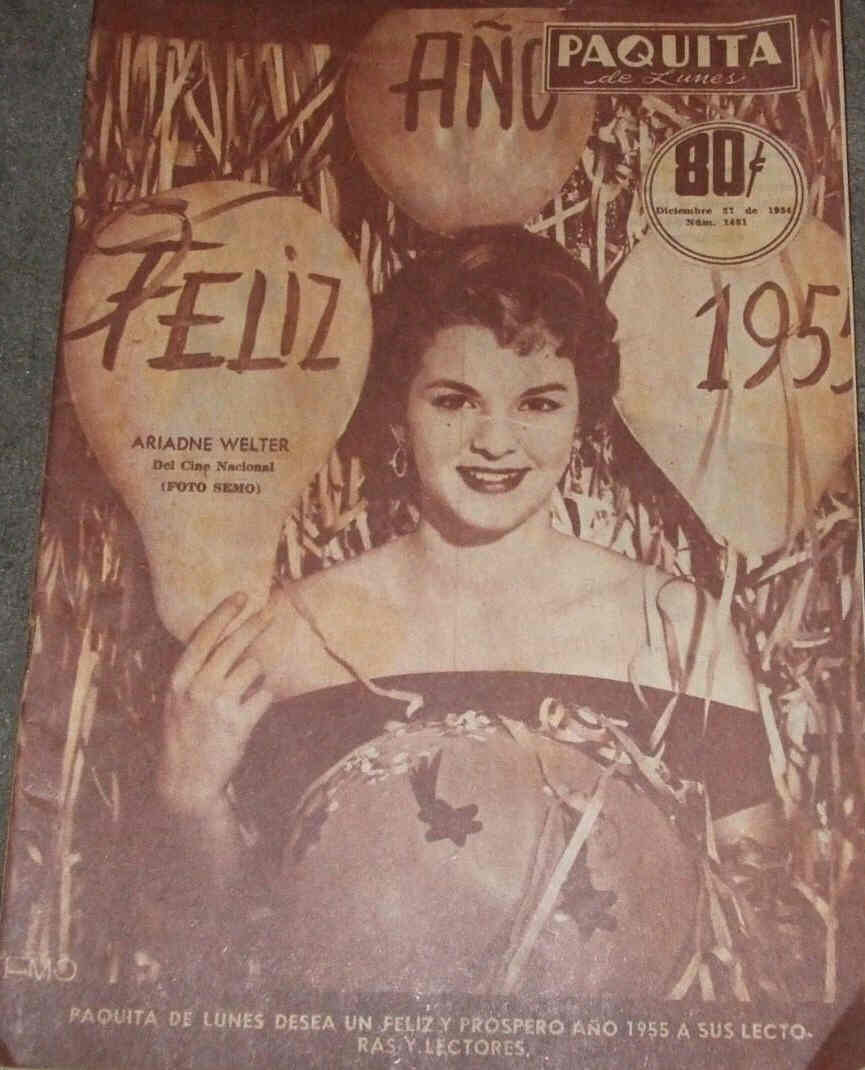 PAQUITA magazine side cover Issue 1481 27 December 1954
