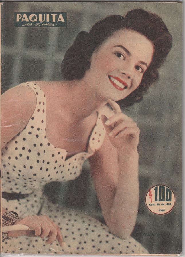 PAQUITA magazine side cover Issue 1556 23 April 1956