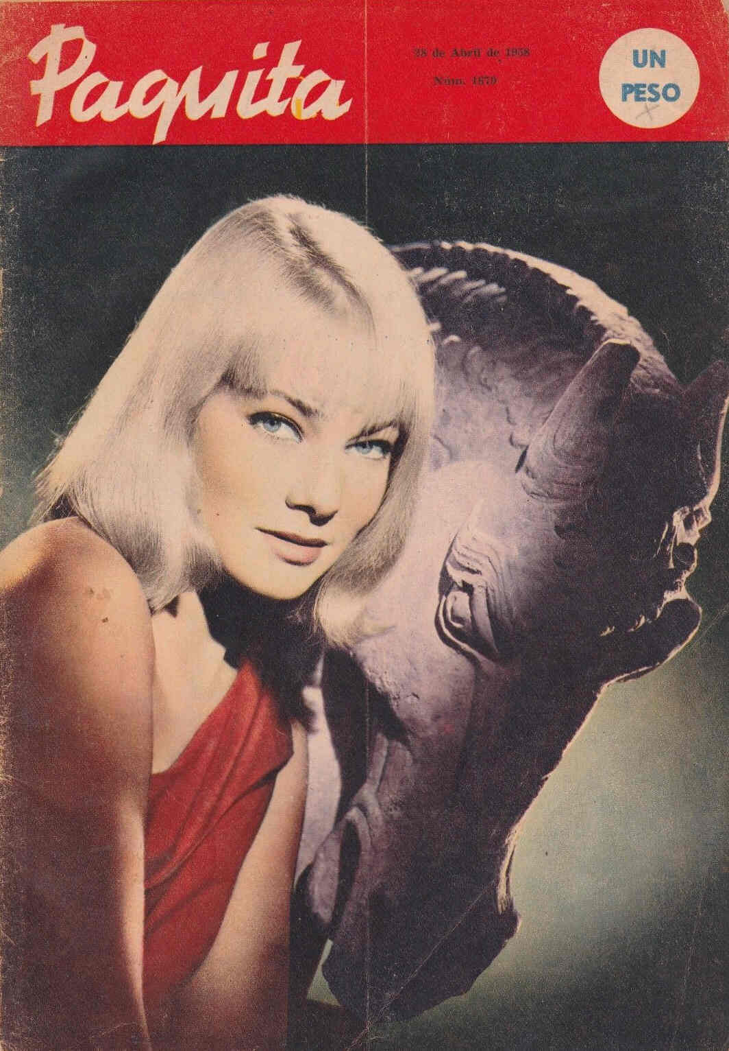 PAQUITA magazine side cover Issue 1679 28 April 1958
