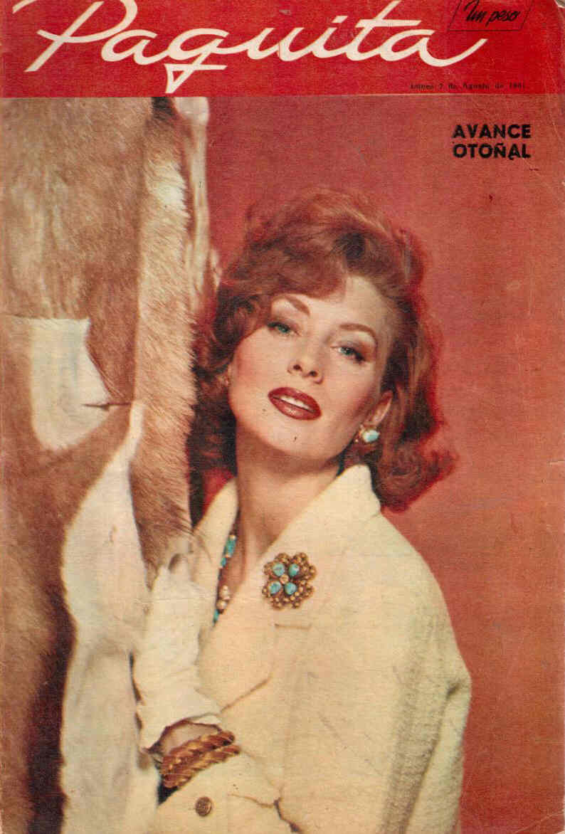 PAQUITA magazine side cover 7 August 1961