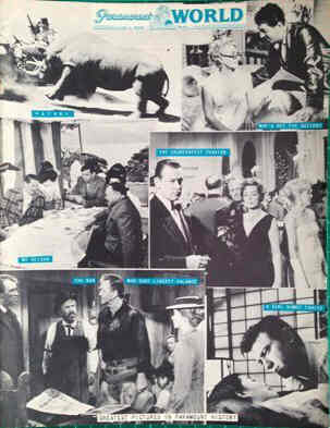 PARAMOUNT WORLD magazine side cover March 1962