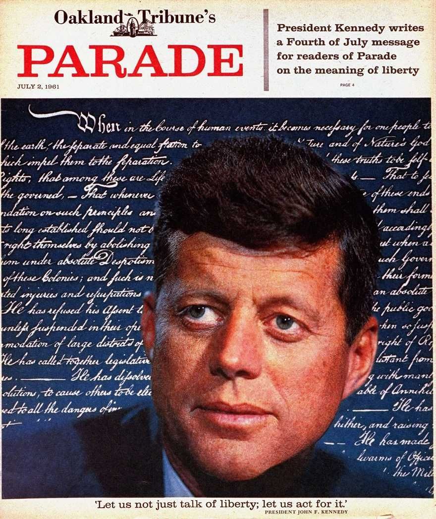 PARADE (USA) magazine side cover 2 July 1961