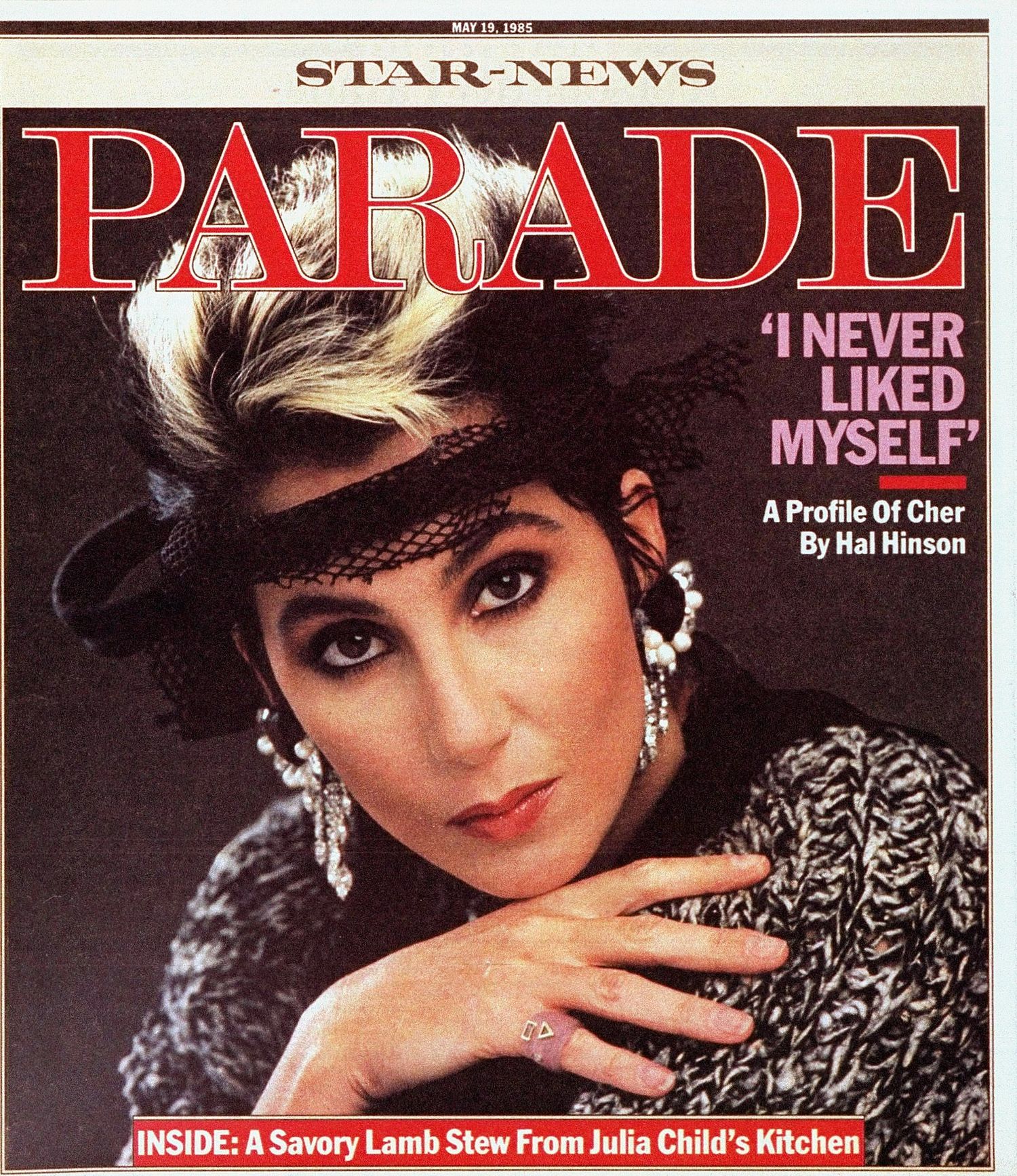 PARADE (USA) magazine side cover 19 May 1985