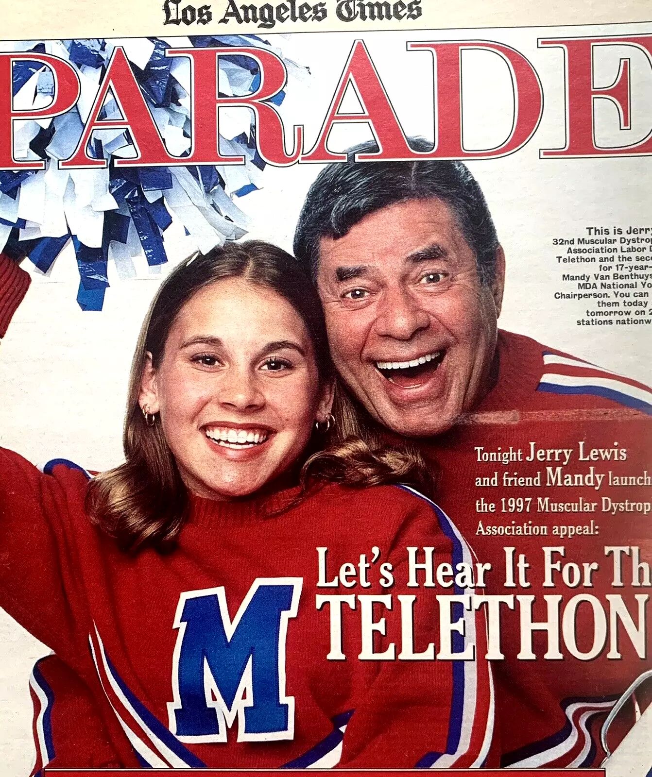 PARADE (USA) magazine side cover 31 August 1997