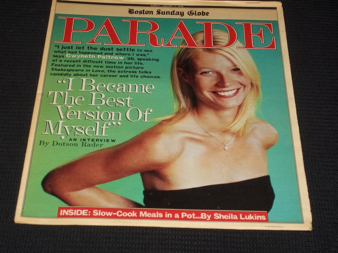 PARADE (USA) magazine side cover 17 January 1999