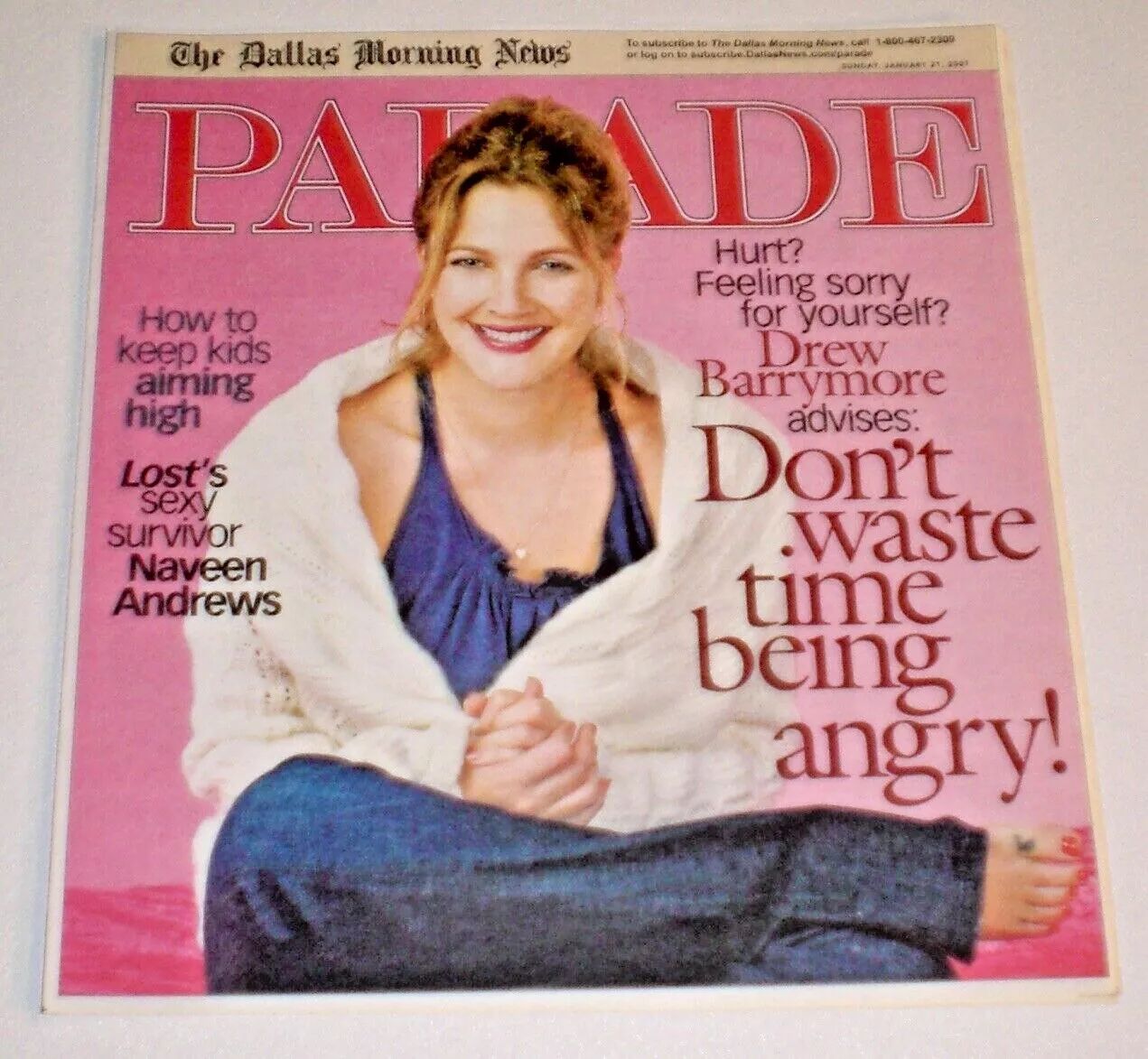 PARADE (USA) magazine side cover 21 January 2007