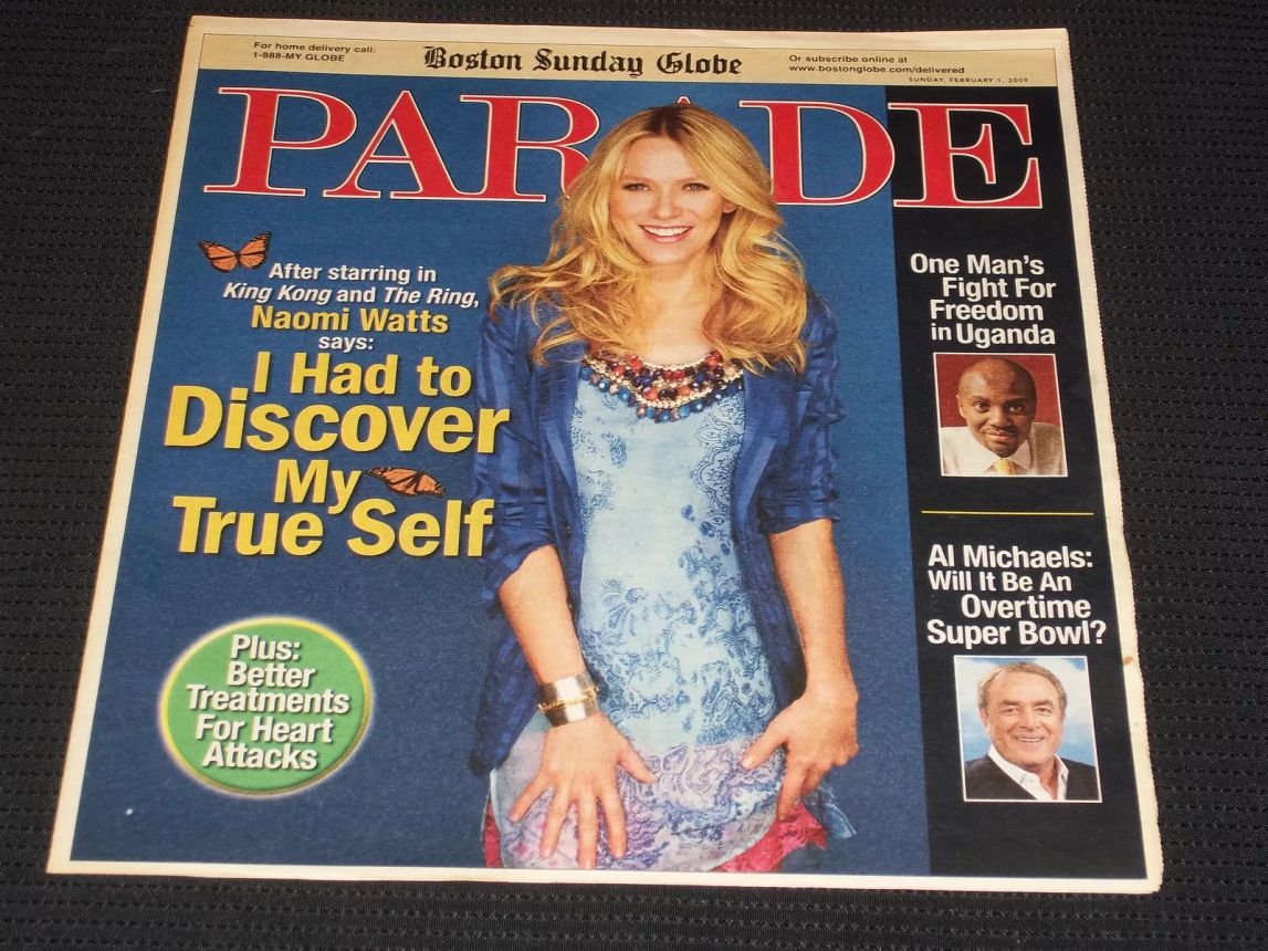 PARADE (USA) magazine side cover 1 February 2009