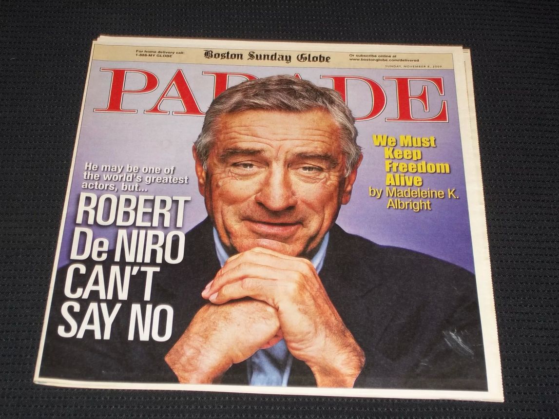 PARADE (USA) magazine side cover 8 November 2009