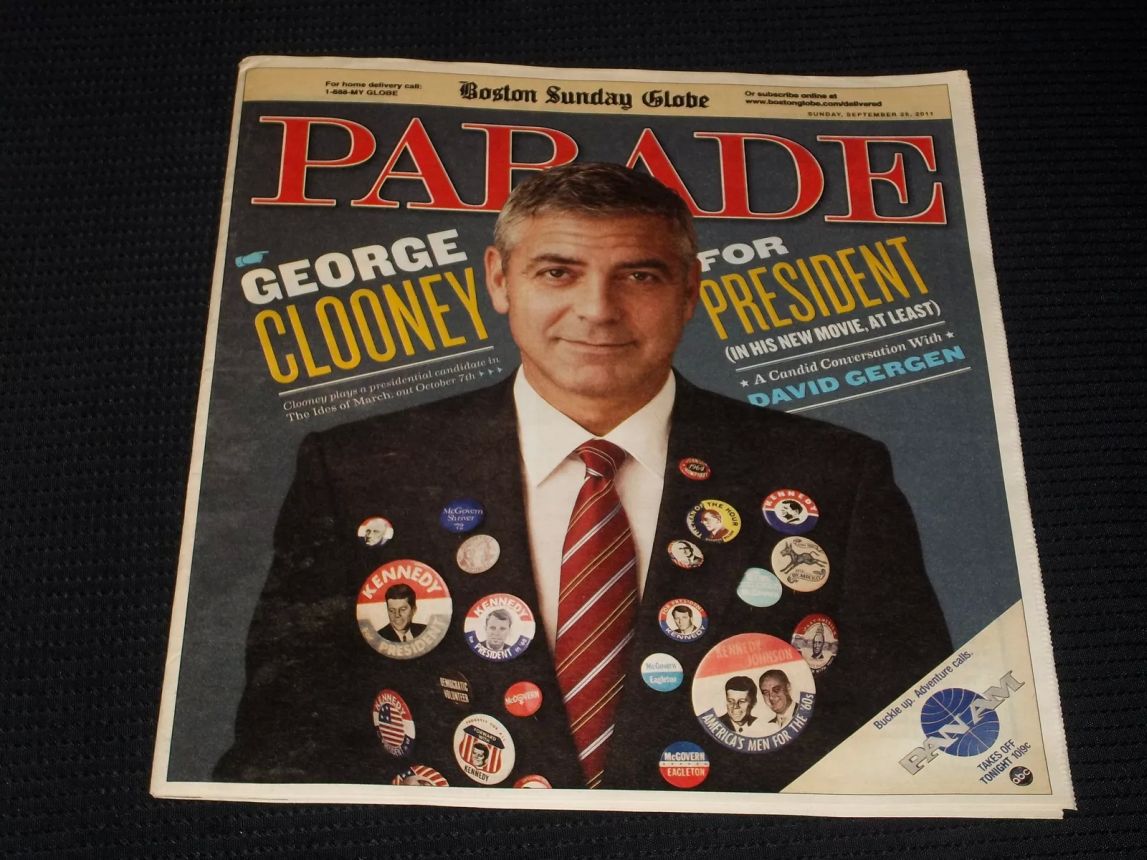 PARADE (USA) magazine side cover 25 September 2011