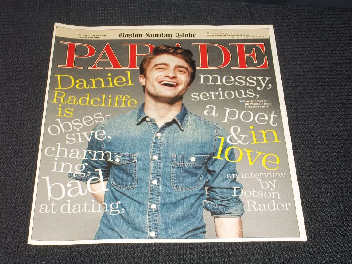 PARADE (USA) magazine side cover 8 January 2012