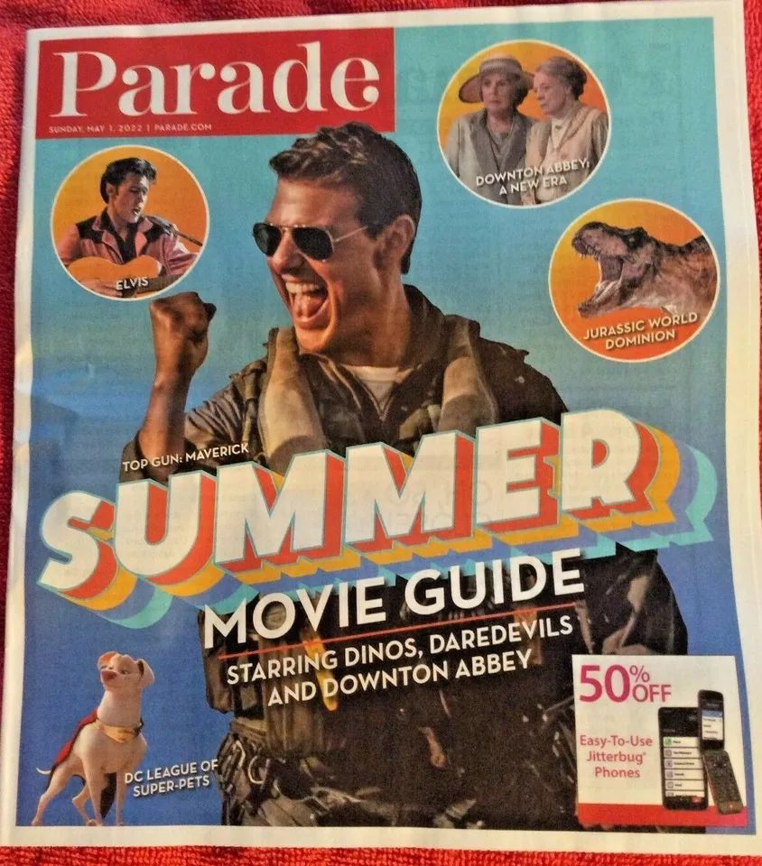 PARADE (USA) magazine side cover 1 May 2022