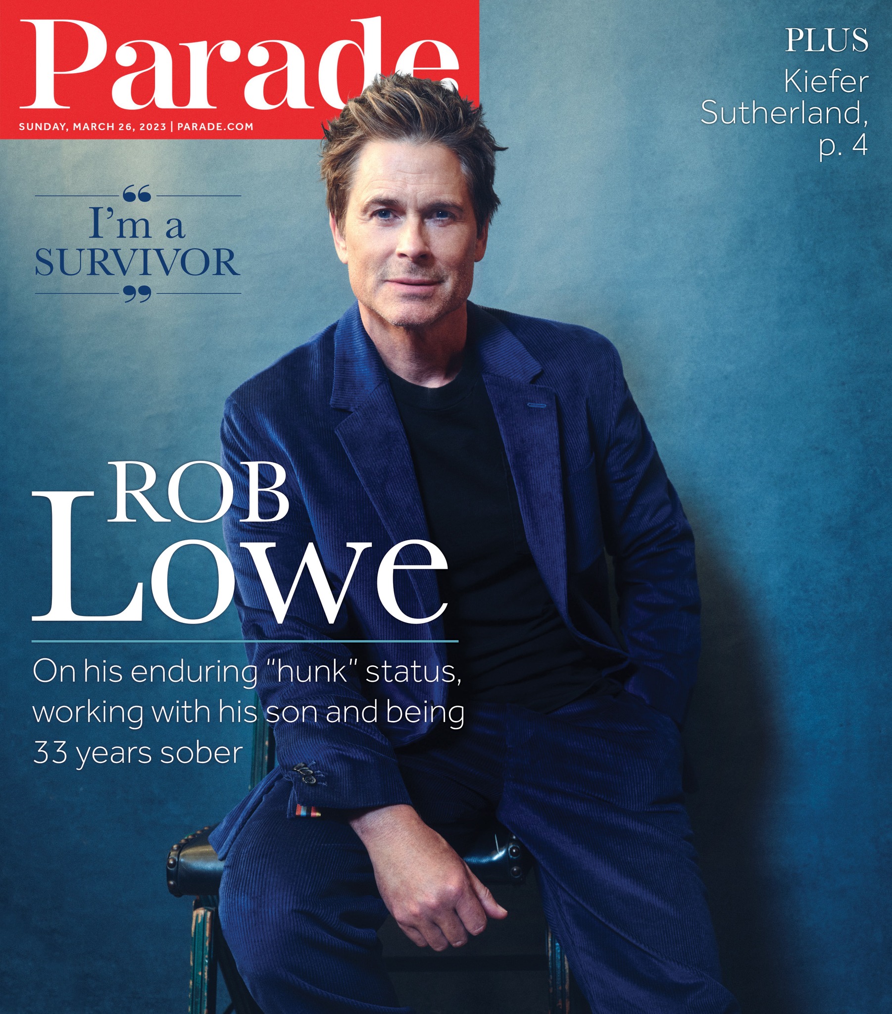 PARADE (USA) magazine side cover 26 March 2023