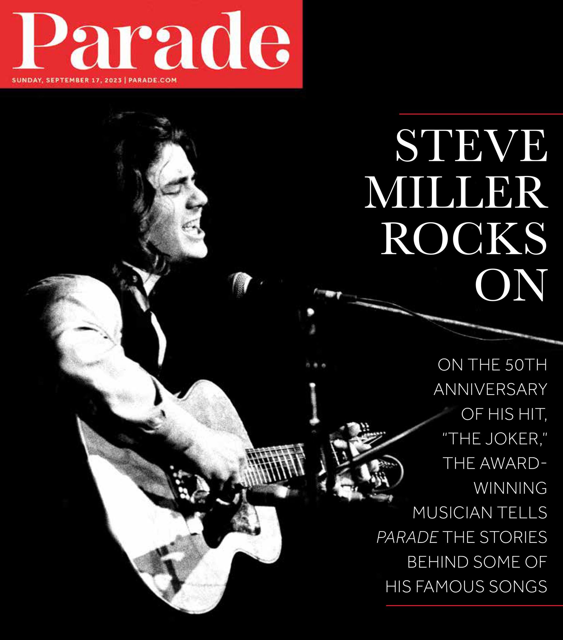 PARADE (USA) magazine side cover 17 September 2023