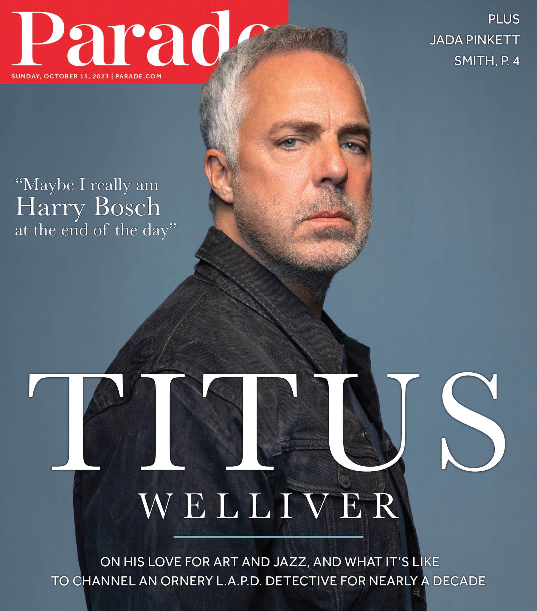 PARADE (USA) magazine side cover 15 October 2023