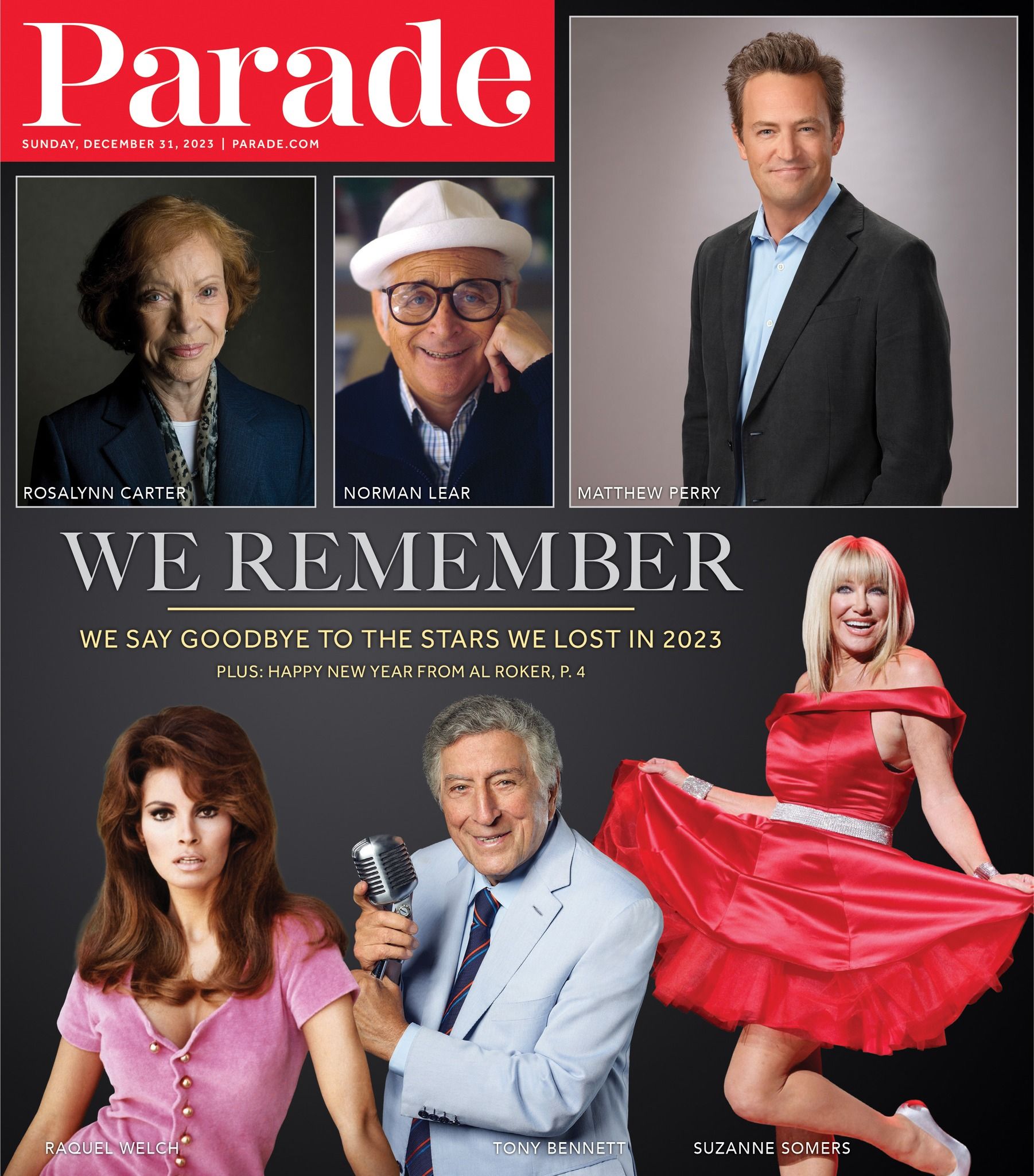 PARADE (USA) magazine side cover 31 December 2023