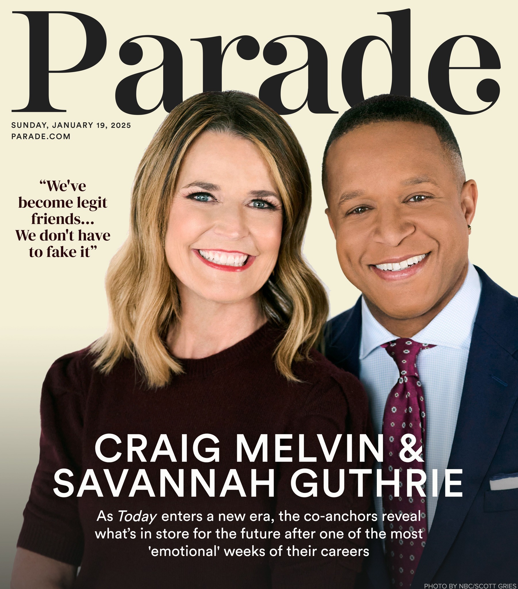 PARADE (USA) magazine side cover 19 January 2025