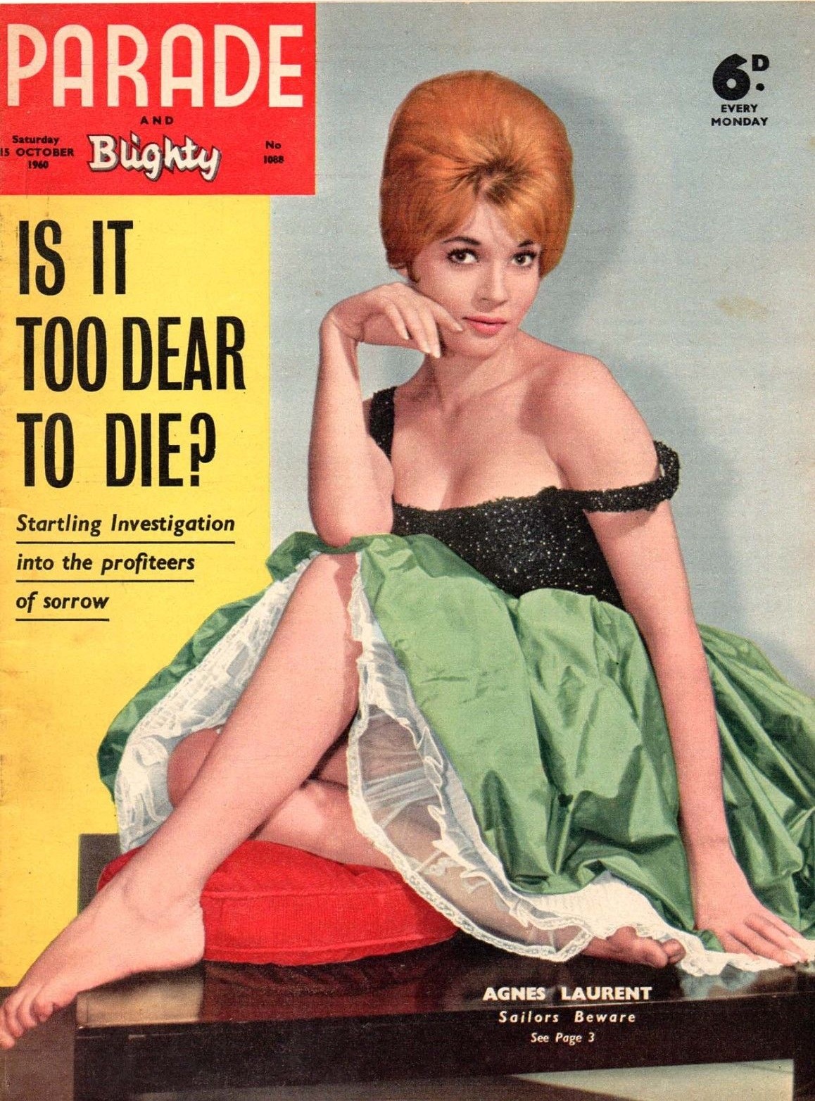 PARADE UK magazine side cover Issue 1088 15 October 1960