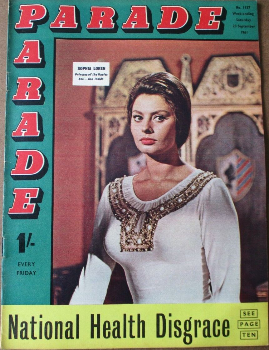 PARADE UK magazine side cover Issue 1137 23 September 1961
