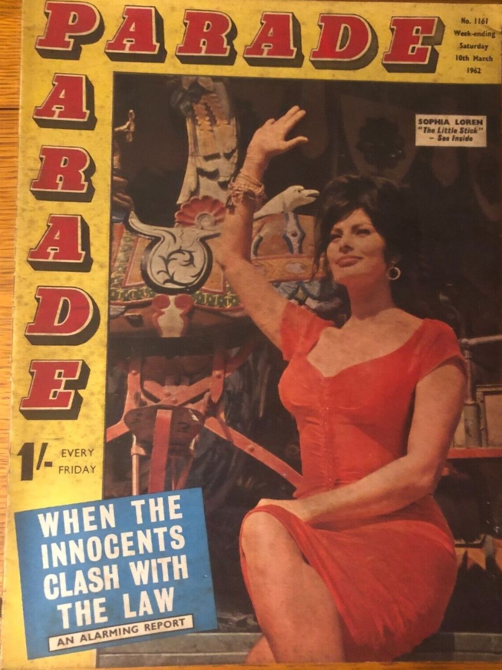 PARADE UK magazine side cover Issue 1161 10 March 1962