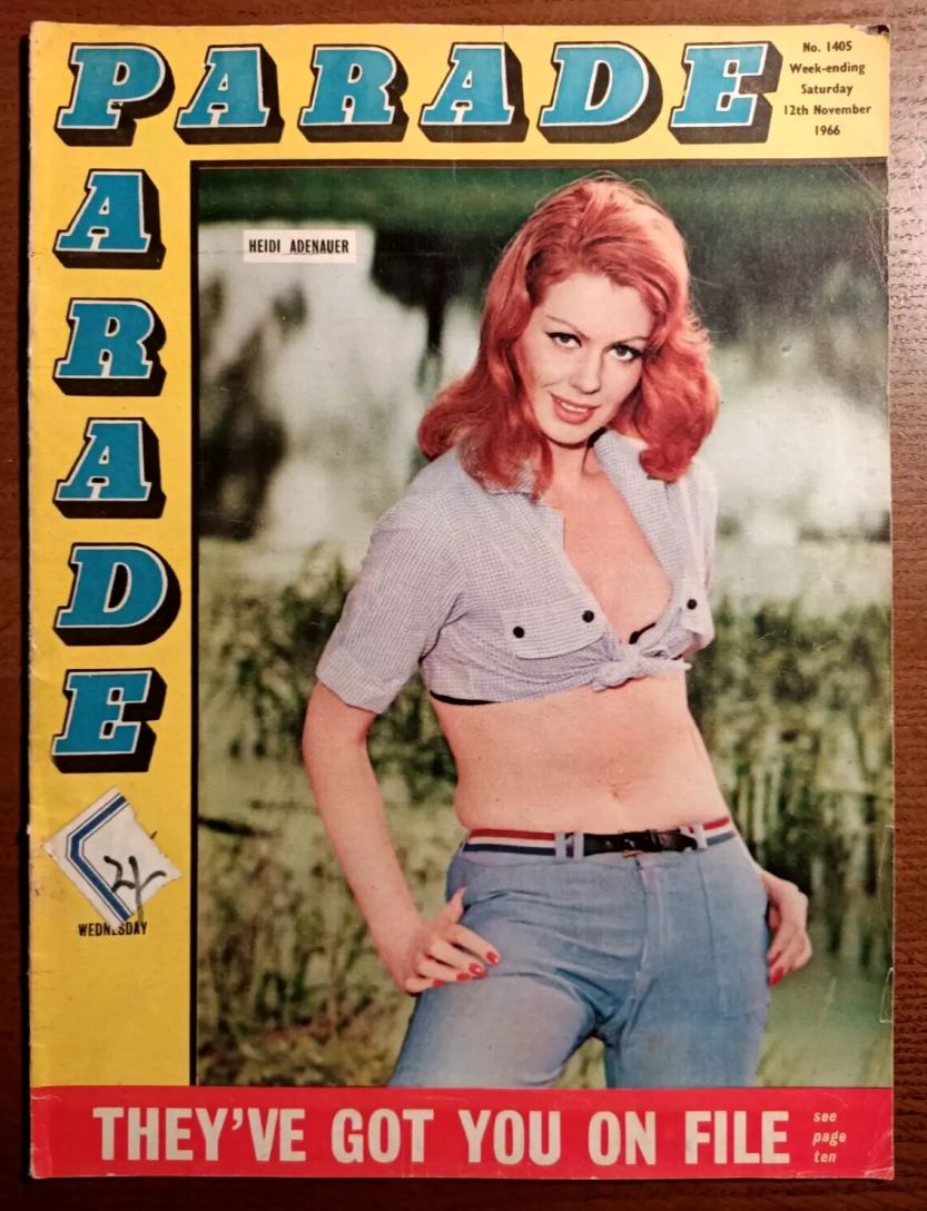 PARADE UK magazine side cover Issue 1405 12 November 1966