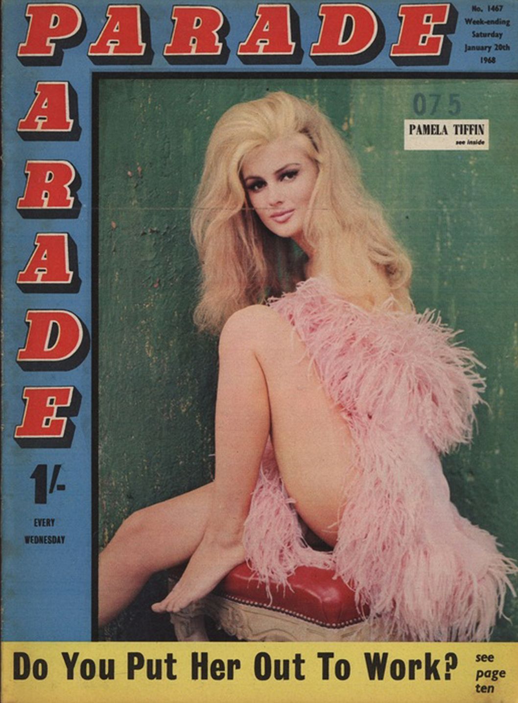 PARADE UK magazine side cover Issue 1467 20 January 1968