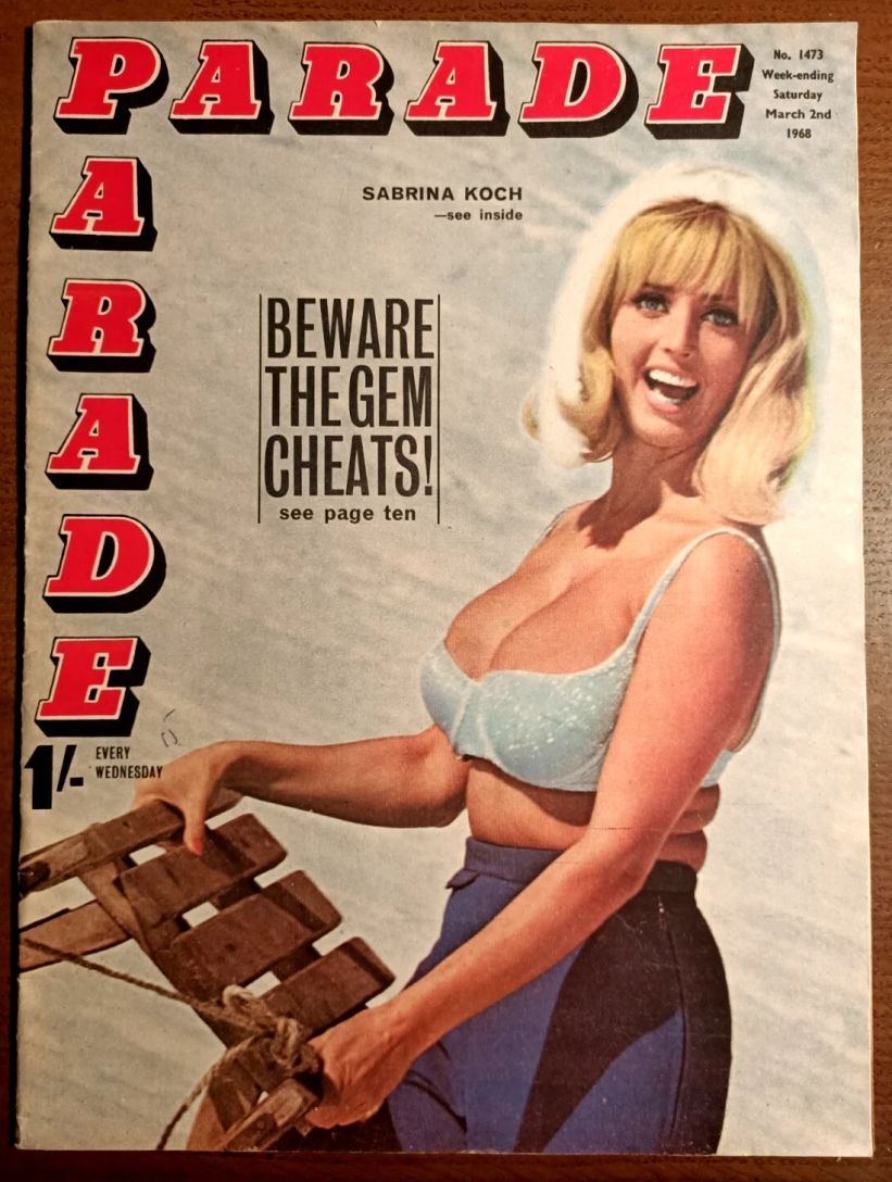 PARADE UK magazine side cover Issue 1473 2 March 1968