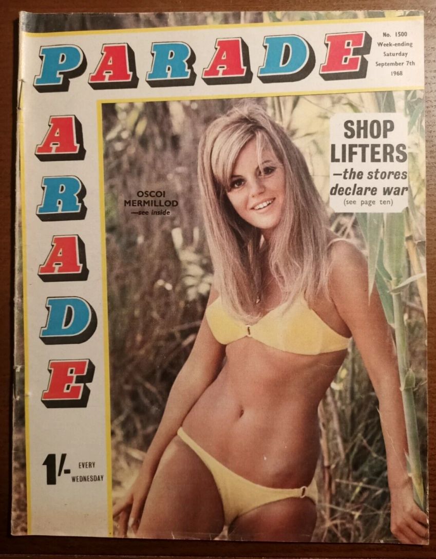 PARADE UK magazine side cover Issue 1500 7 September 1968