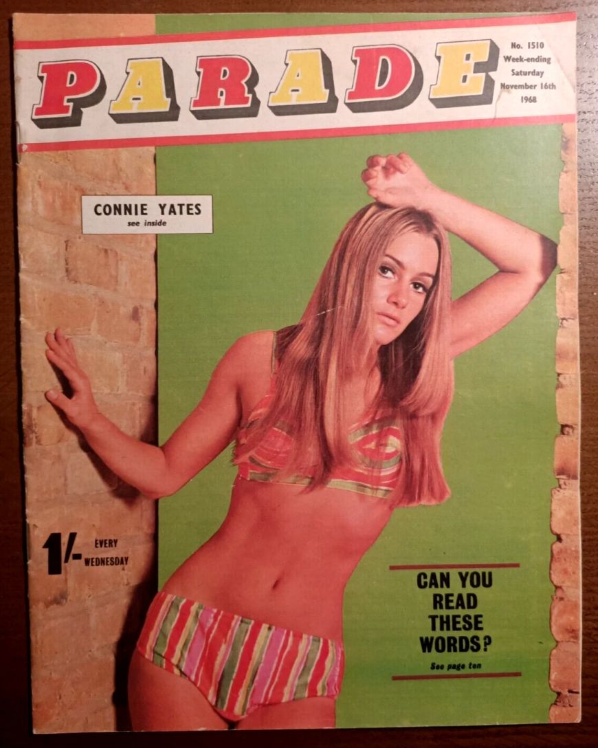 PARADE UK magazine side cover 16 November 1968