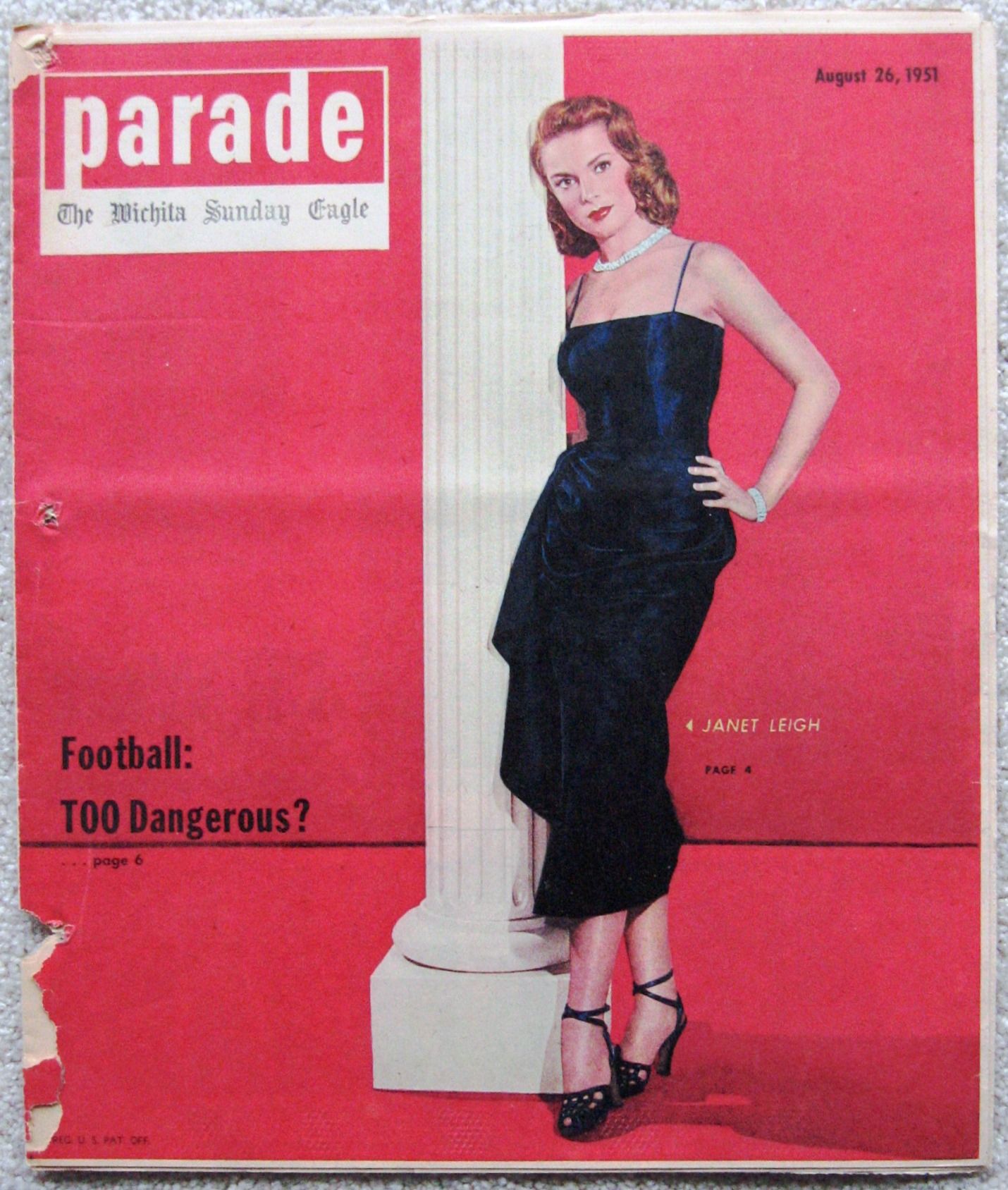 PARADE (USA) magazine side cover 26 August 1951