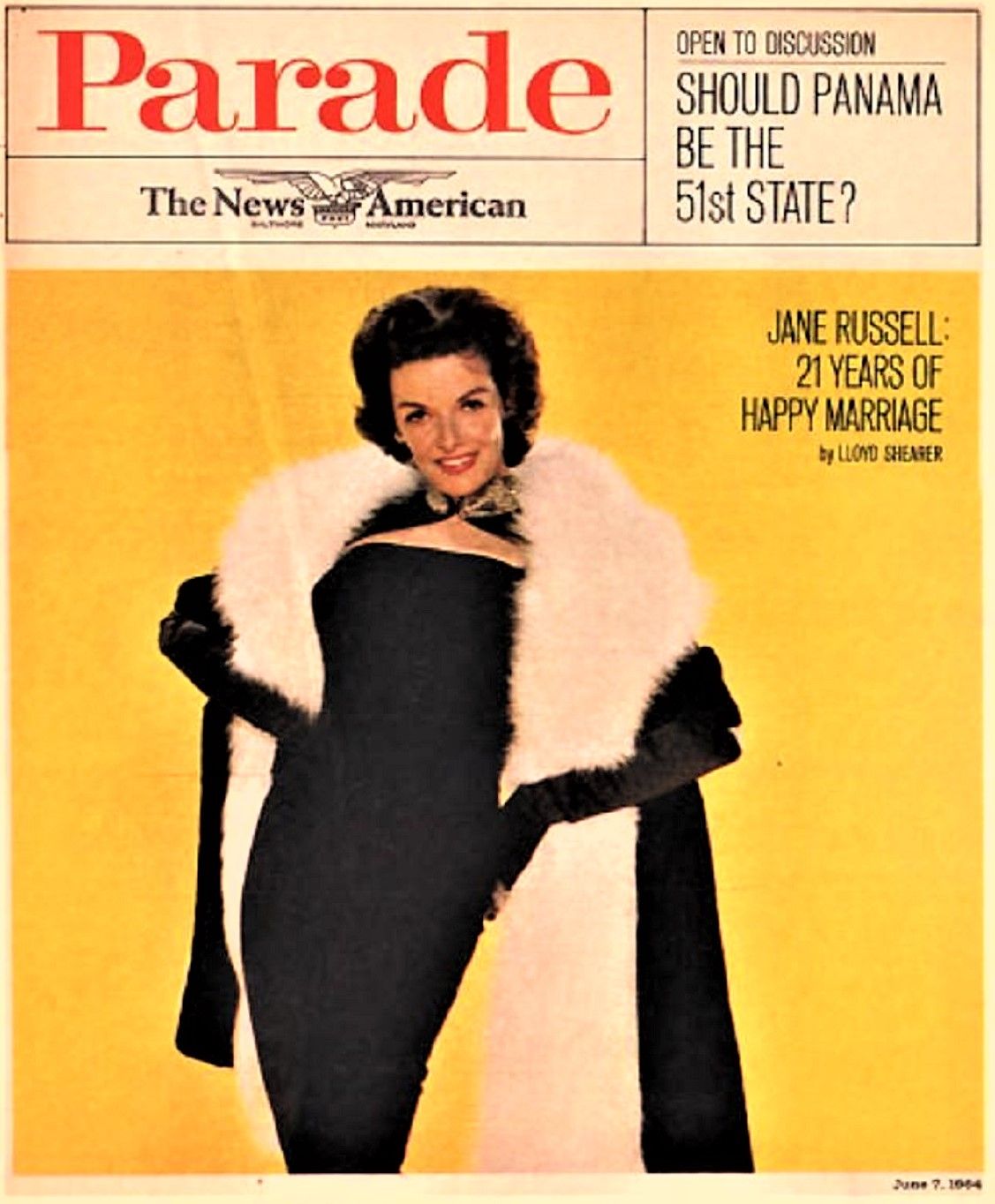 PARADE (USA) magazine side cover 7 June 1954