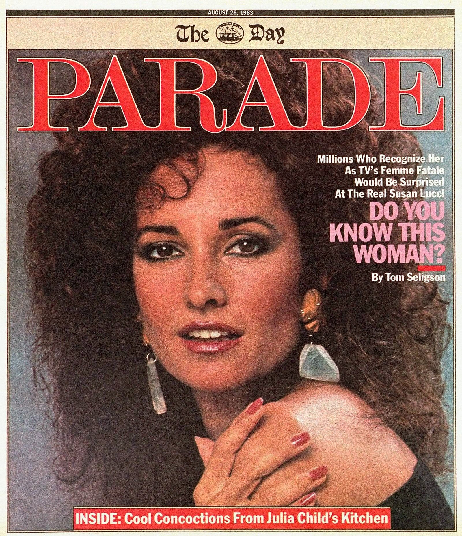 PARADE (USA) magazine side cover 28 August 1983