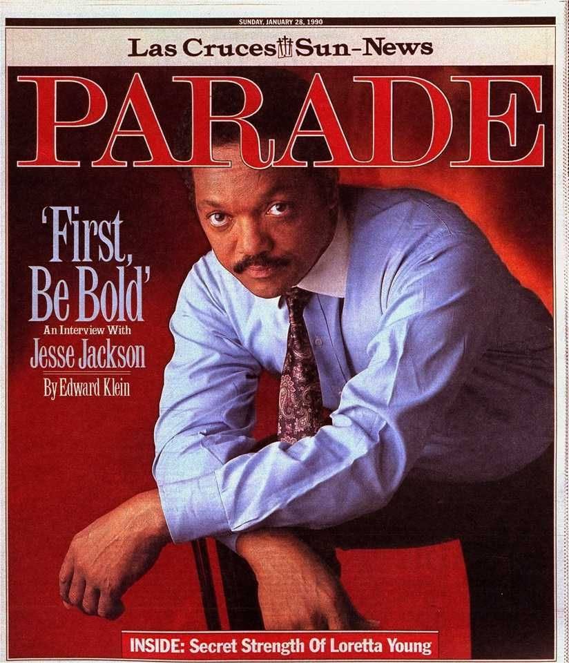 PARADE (USA) magazine side cover 28 January 1990