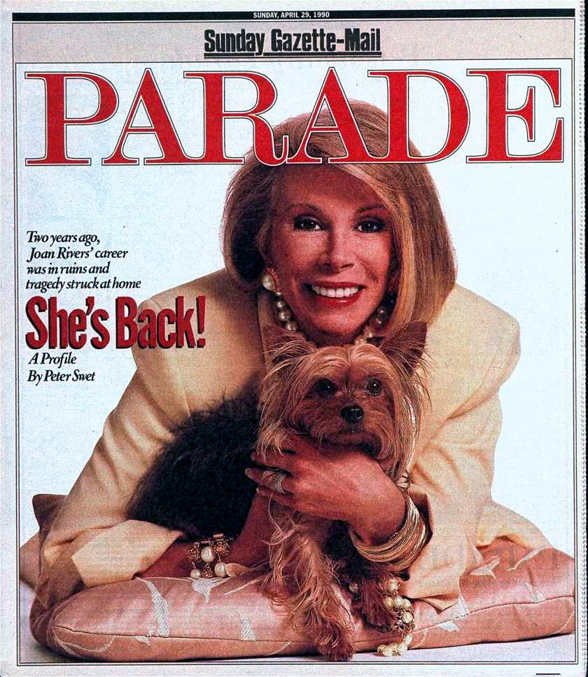 PARADE (USA) magazine side cover 29 April 1990