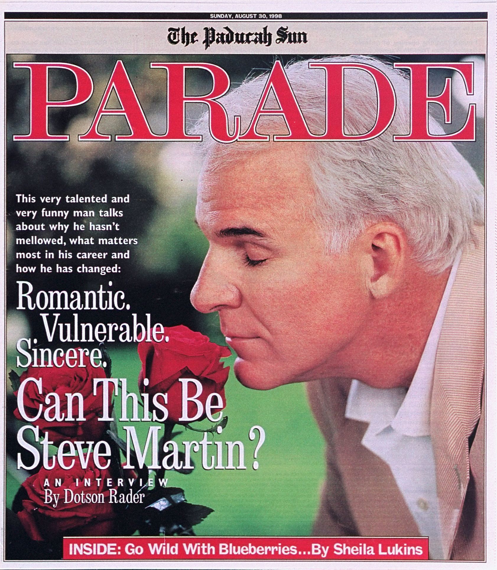 PARADE (USA) magazine side cover 30 August 1998