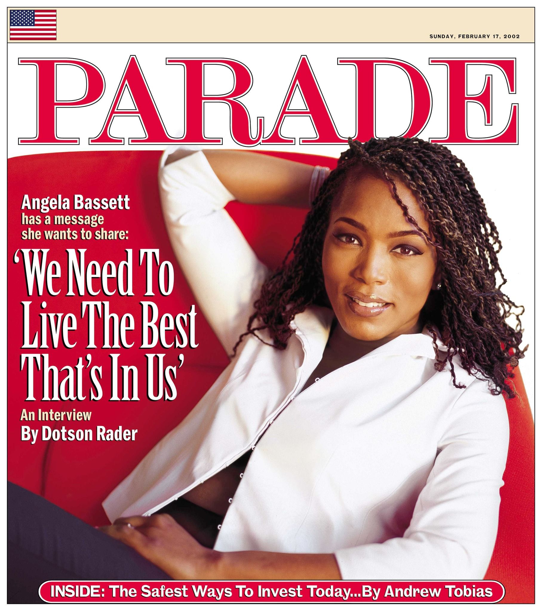 PARADE (USA) magazine side cover 17 February 2002