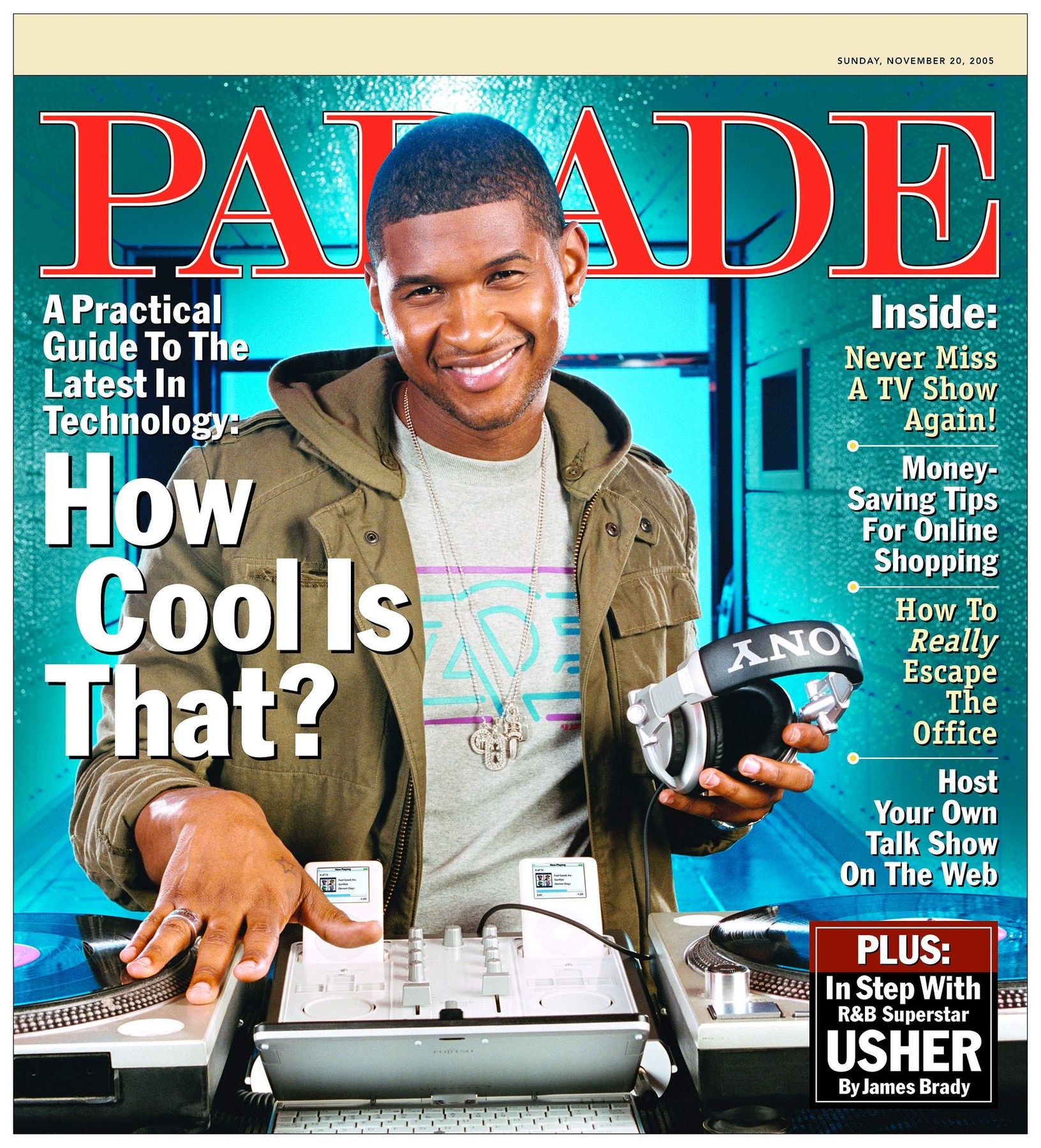 PARADE (USA) magazine side cover 20 November 2005