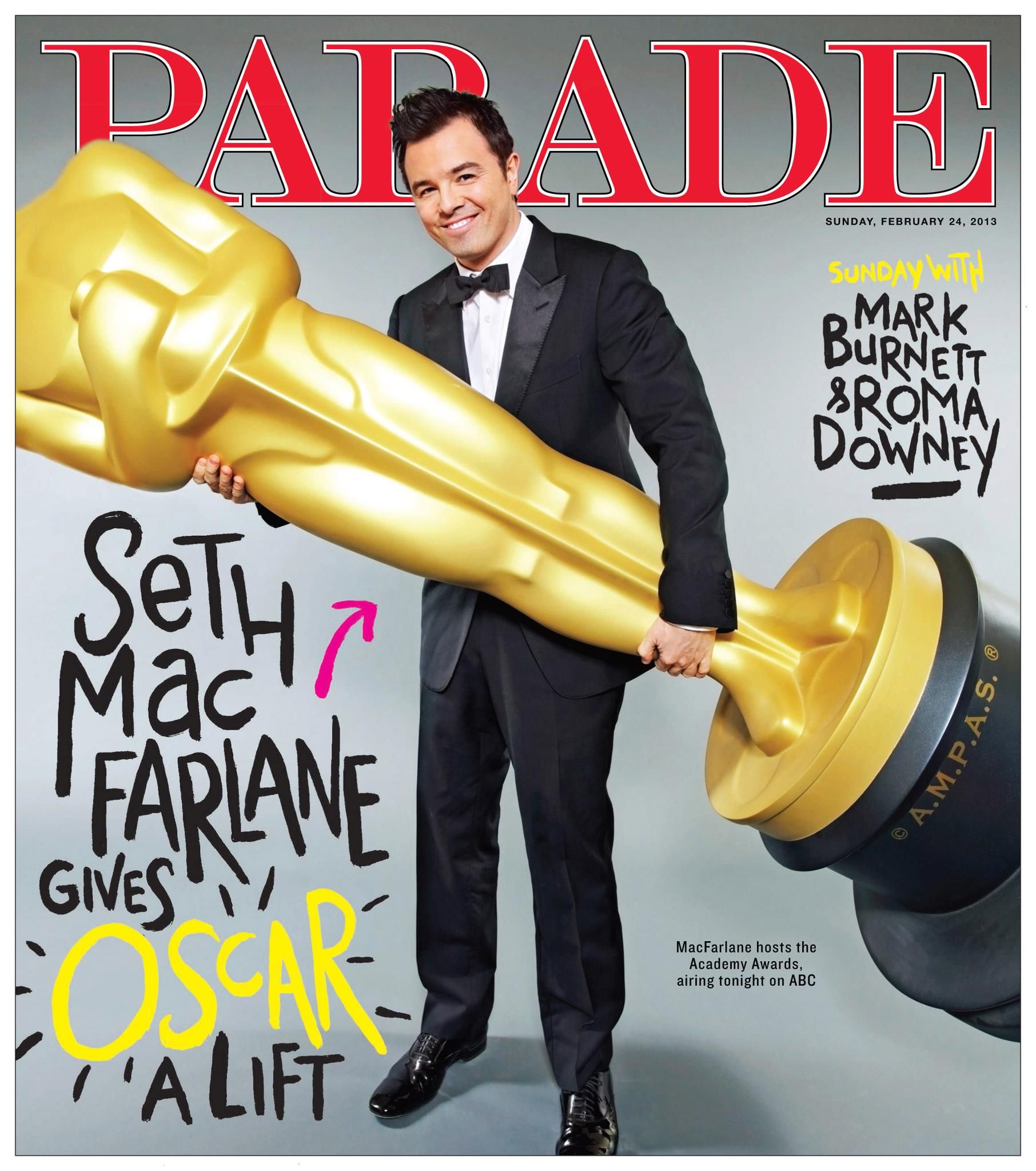 PARADE (USA) magazine side cover 24 February 2013