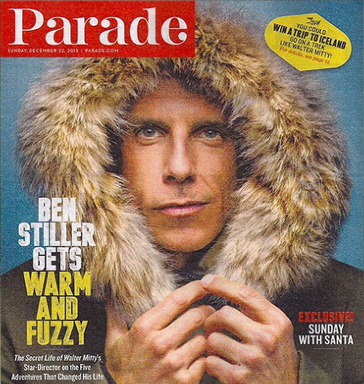 PARADE (USA) magazine side cover 22 December 2013