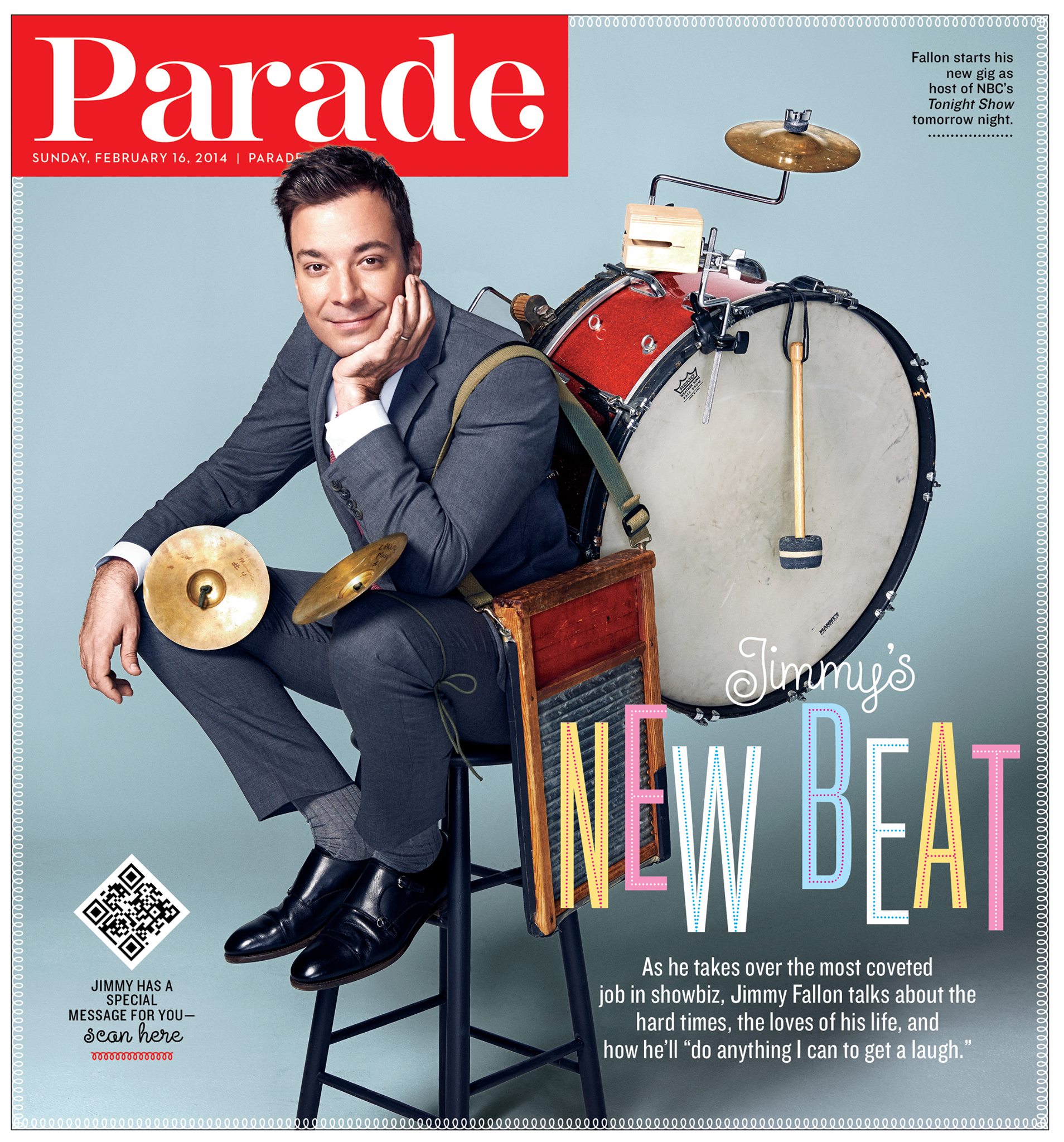 PARADE (USA) magazine side cover 16 February 2014