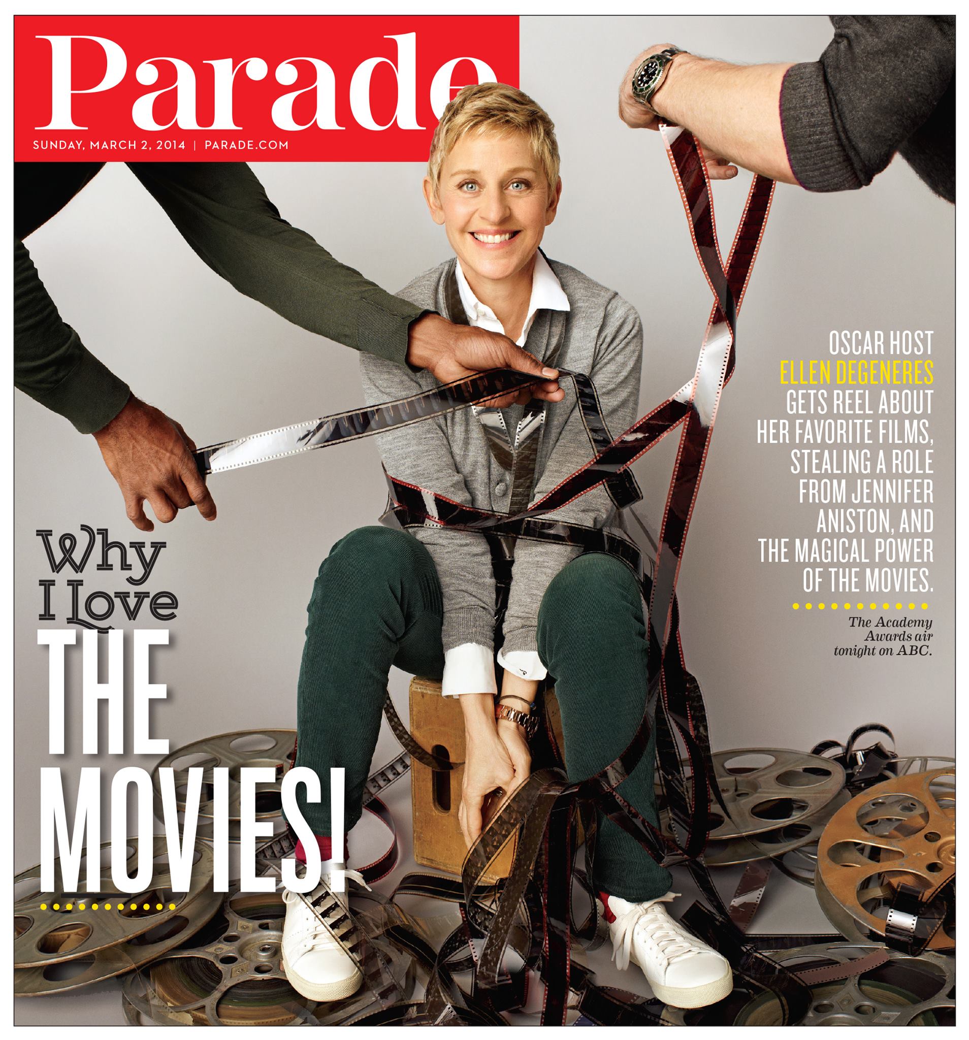 PARADE (USA) magazine side cover 2 March 2014