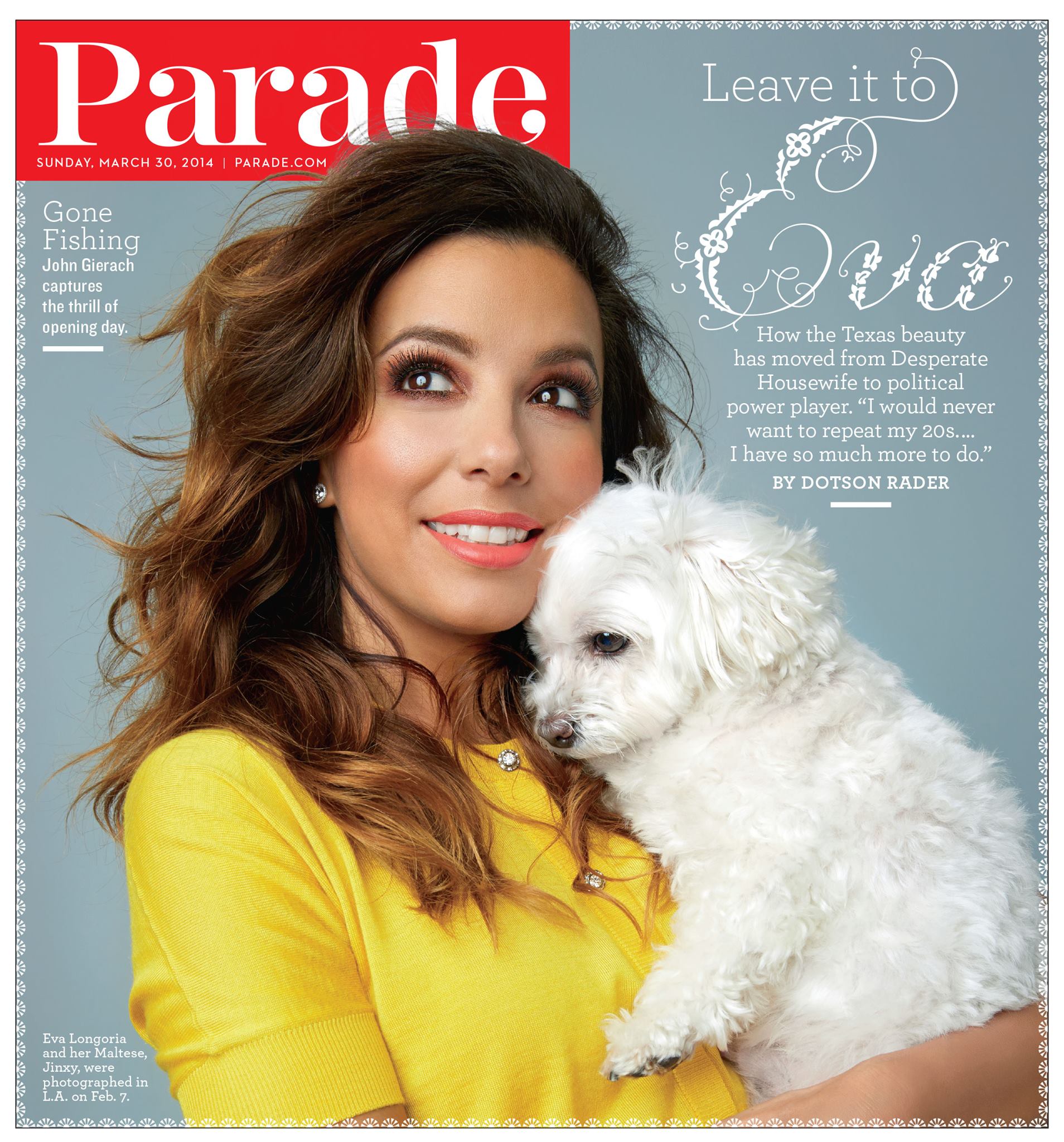 PARADE (USA) magazine side cover 30 March 2014
