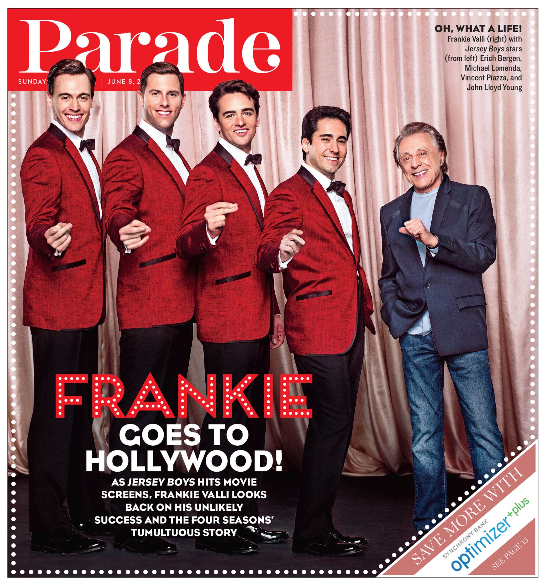 PARADE (USA) magazine side cover 8 June 2014
