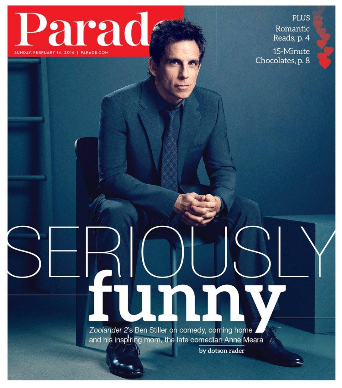 PARADE (USA) magazine side cover 14 February 2016