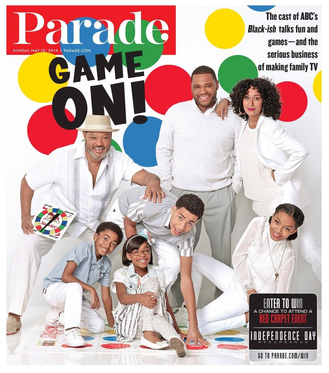 PARADE (USA) magazine side cover 15 May 2016