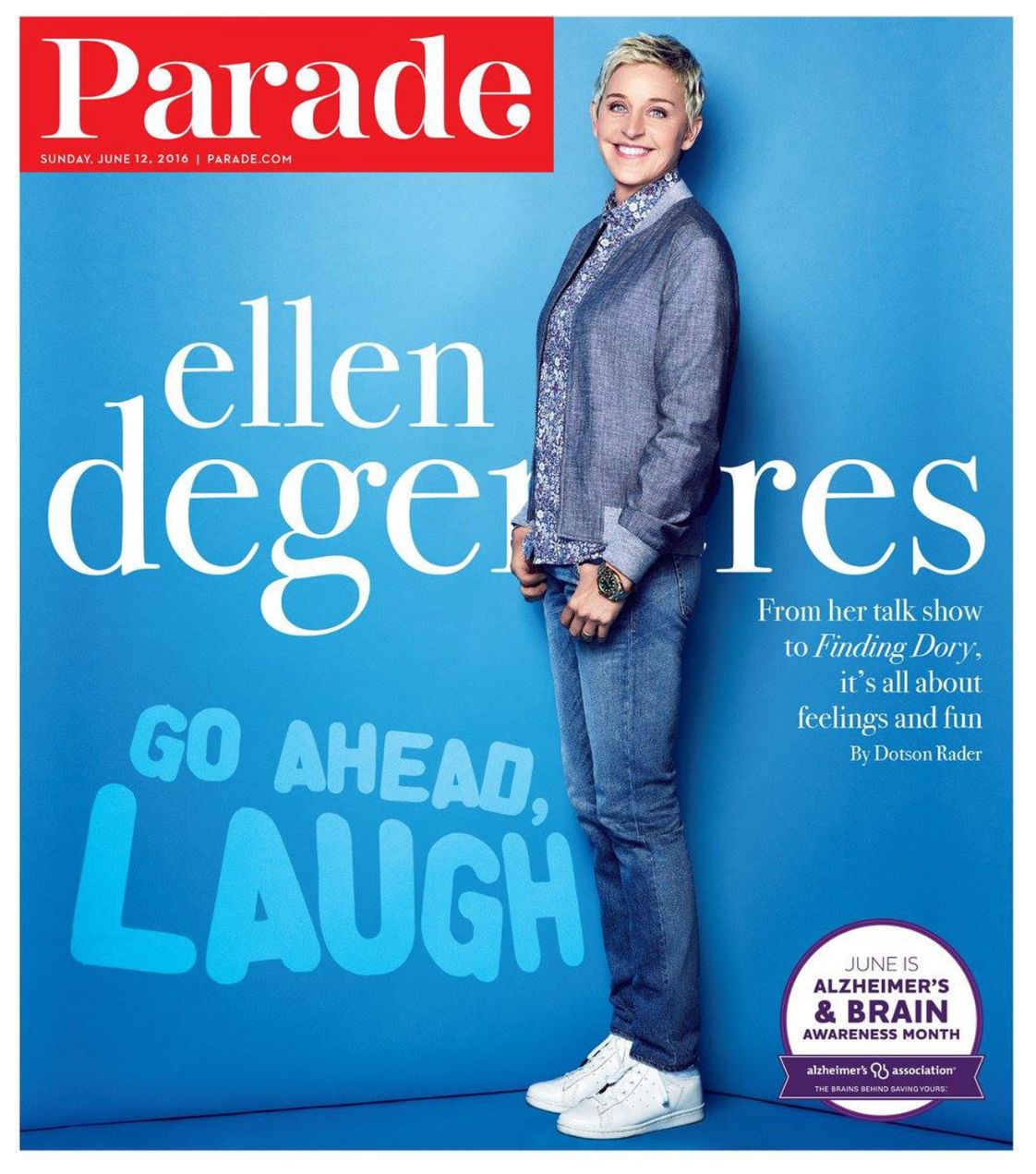 PARADE (USA) magazine side cover 12 June 2016